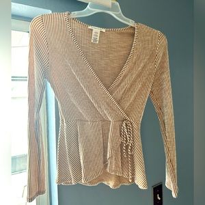 Long sleeve peplum shirt